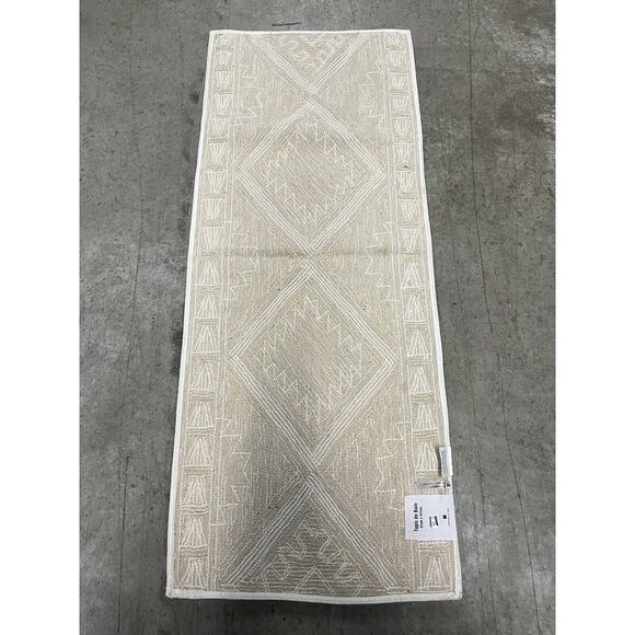 Urban Outfitters Sienna Kilim Bath Mat 20” L x 50” W Apricot - Picture 4 of 7